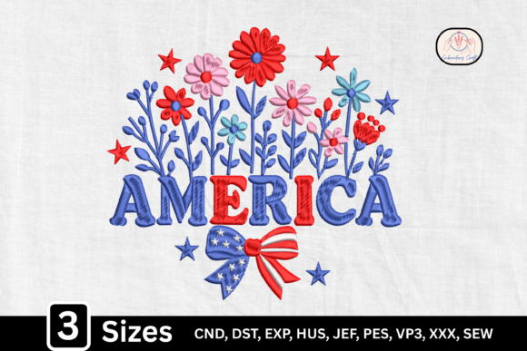 4th of July Wild Flower America Embroidery Review
