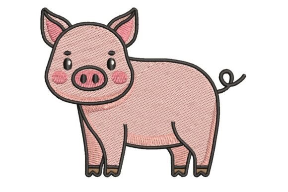 Adorable Pink Farm Pig: A Seasonal Embroidery Review