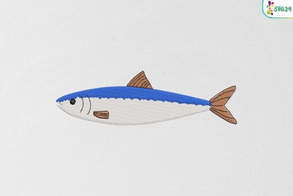 Bluefin Tuna Fish: Ocean Charm for Personalized Embroidery