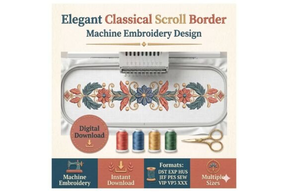 Boho Floral Border Vintage Folk Review for Small Shop Sellers
