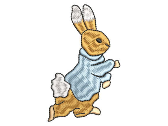 Cute Bunny Blue Jacket: A Versatile Embroidery Design for Etsy Sellers