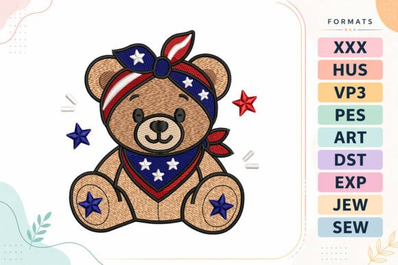 Cute Teddy Bear 4th of July