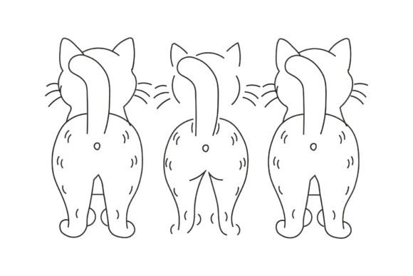 Funny Cats Outline