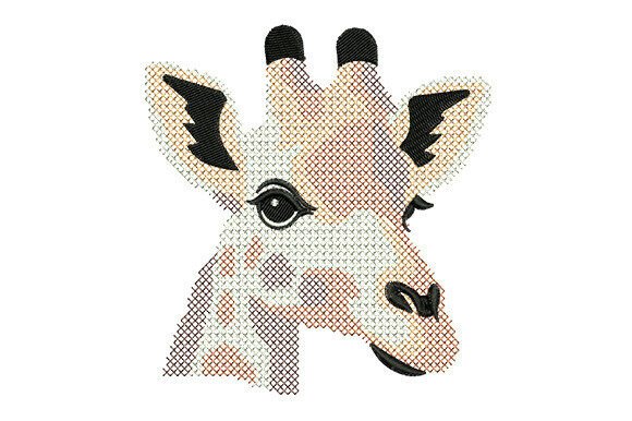 Giraffe Cross Stitch: A Minimalist Animal Design for Real Embroidery Projects