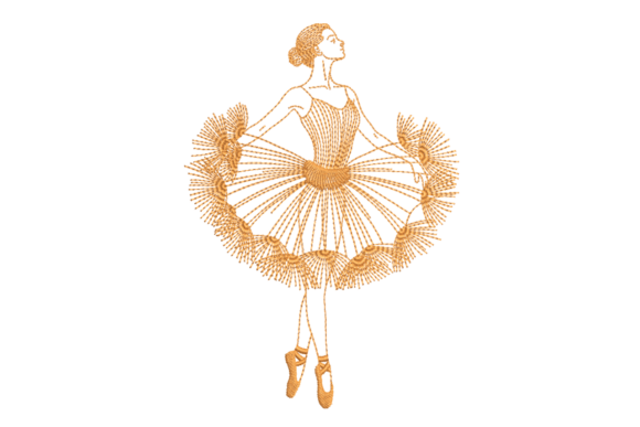 Golden Ballerina: A Craft Fair Embroidery Design That Dances With Potential
