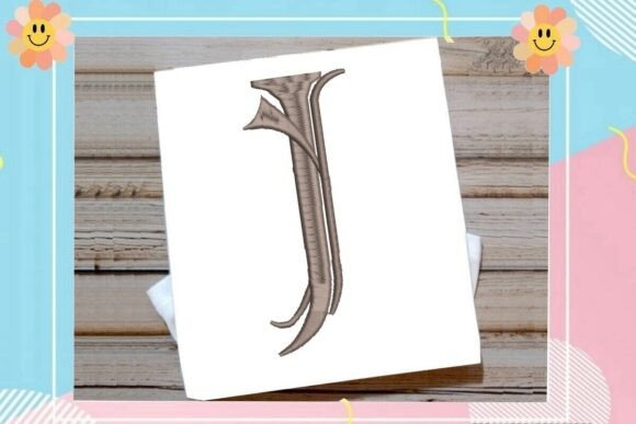 Initial J Elegant Vintage Monogram: A Seasonal Embroidery Gem