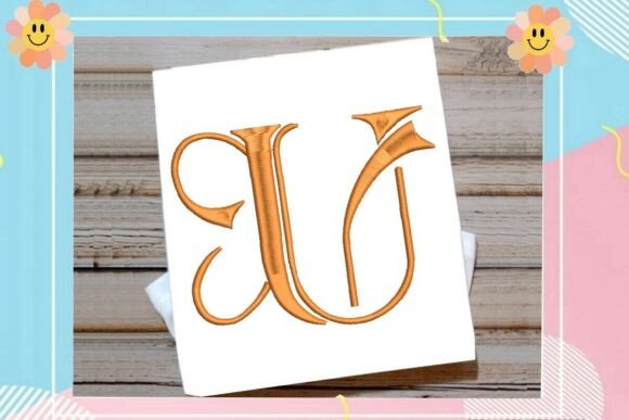 Initial U Elegant Vintage Monogram: A Seasonal Embroidery Staple