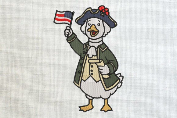 Patriotic Duckling: A Seasonal Embroidery Gem