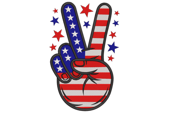 Patriotic Peace Sign Hand: A Designerβs Real-World Embroidery Review