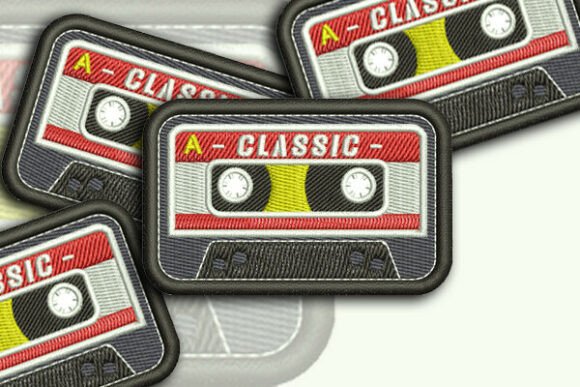 Tape Cassette Patch: A Retro Charm for Personalized Embroidery