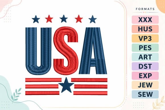 USA Patriotic 4th of July Embroidery Design Review