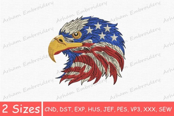 USA Patriotic Bald Eagle, Eagle Head