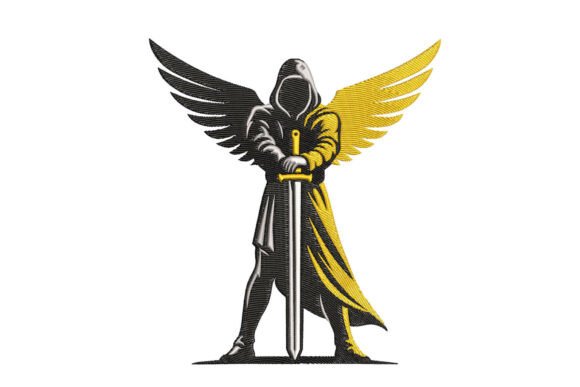Warrior Angel: A Charming Embroidery Design for Meaningful Gifts